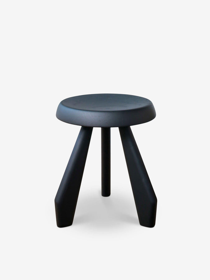 Charlotte Perriand Tabouret Meribel Stool in Black Oak by Cassina