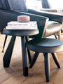 Cassina Charlotte Perriand Tabouret Meribel Stool in Black Oak by Cassina Furniture New Seating 13" D x 10.5" H / Black / Wood