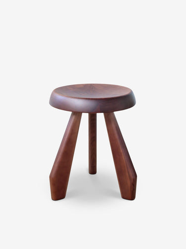 Cassina Charlotte Perriand Tabouret Meribel Stool in Walnut by Cassina Furniture New Seating 15