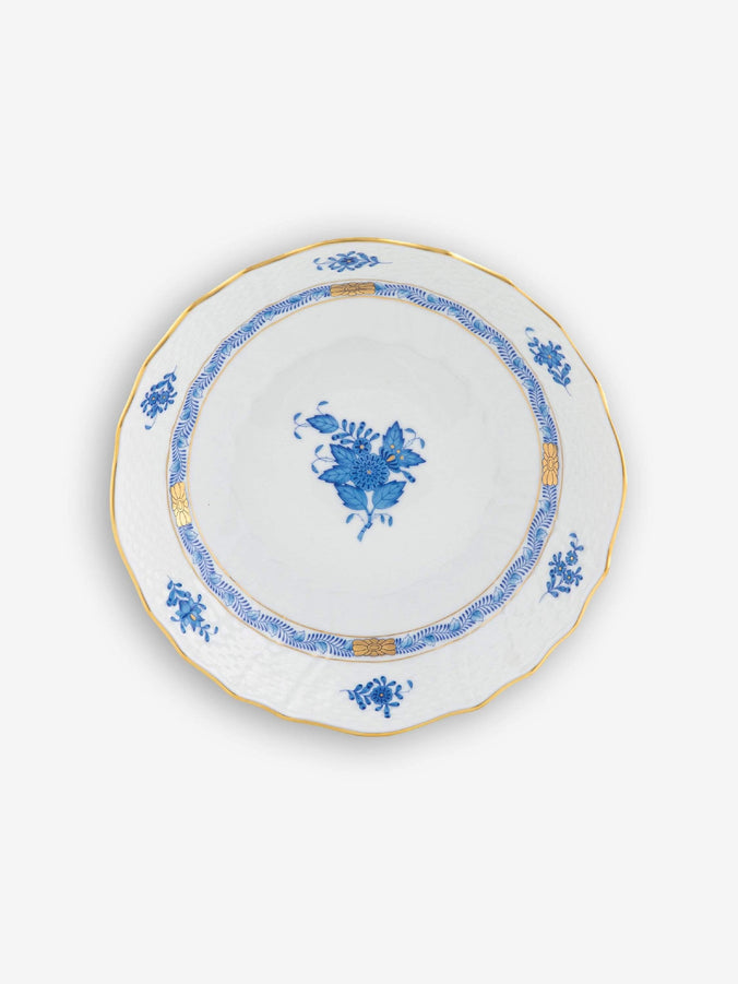 Chinese Bouquet Blue Dinner Bowl by Herend