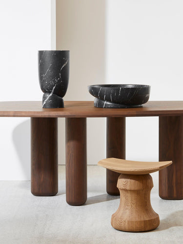 Christophe Delcourt Roi Stool in Solid Brushed Oak by Collection Particuliere - MONC XIII