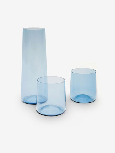 Klaar Prims Cin Cin Steel Blue Glasses Set of Four by Klaar Prims Tabletop New Glassware Default