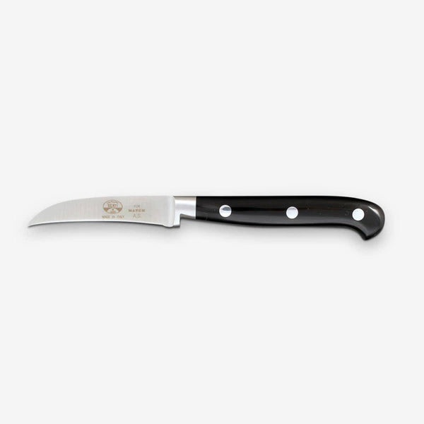 Curved Paring Knife by Berti with Wood Block