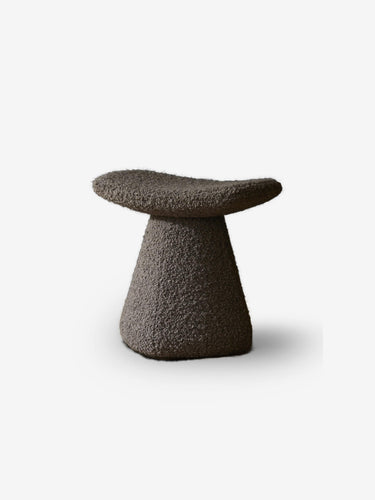 Collection Particuliere Dam Stool Upholstered by Christophe Delcourt for Collection Particuliere Furniture New Seating 19” W x 13.7” D x 19” H / Brown / Enders