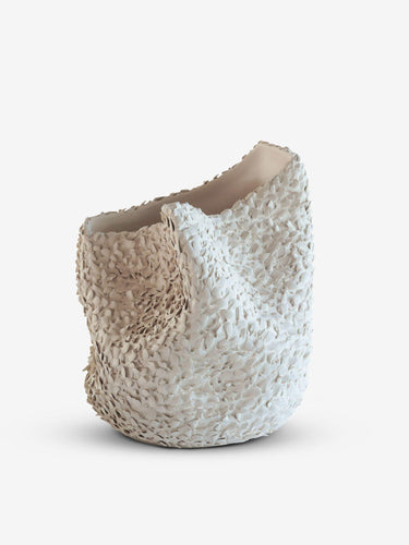 Gilles Caffier Drape Form Vase in White by Gilles Caffier Home Accessories New Vessels Default