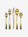 Cutipol Duna 5 Piece Place Setting by Cutipol Tabletop New Cutlery Matte Gold