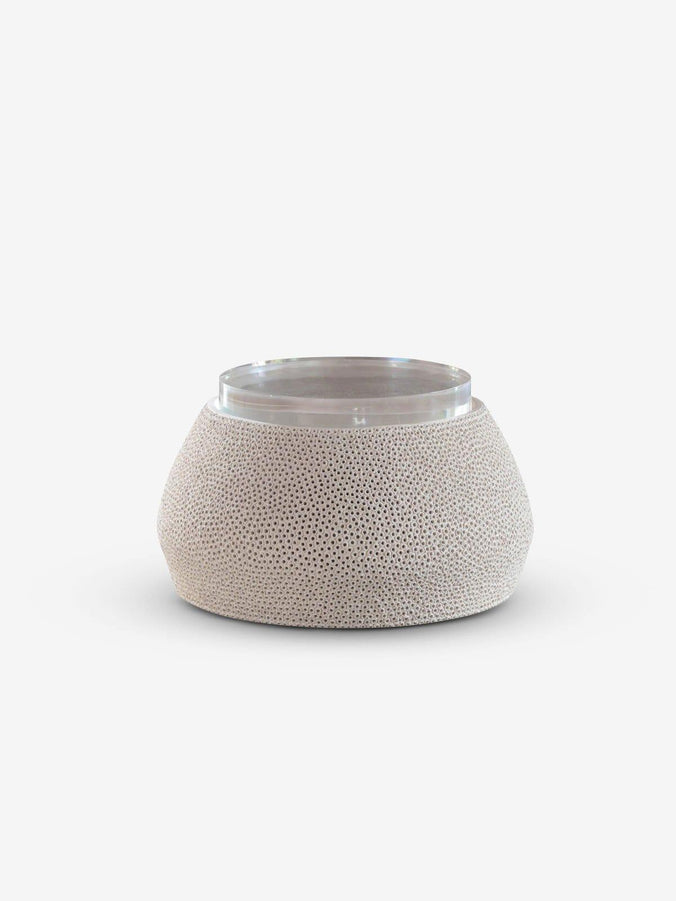 Ecru Low Hippie Jar by Gilles Caffier