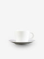 Bernardaud Ecume Tea Saucer by Bernardaud Tabletop New Dinnerware 5" Diameter / White / Steel 03543634071451