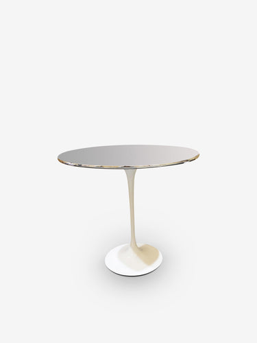 Knoll Eero Saarinen Oval Side Table with Chrome Top & White Base by Knoll Furniture New Tables