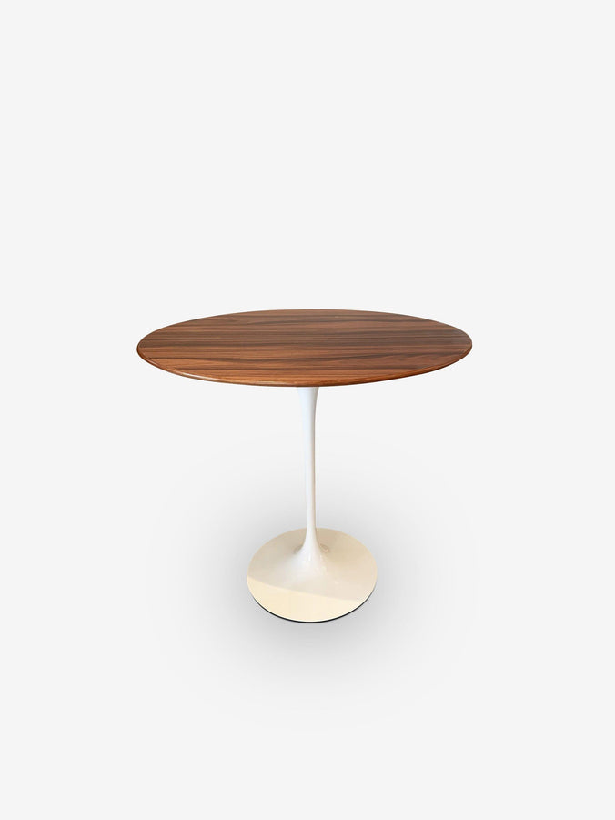 Eero Saarinen Oval Side Table with Rosewood & White Base by Knoll