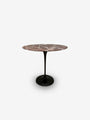 Eero Saarinen Oval Side Table with Rosso Rubino Polished Marble & Black Base by Knoll - MONC XIII