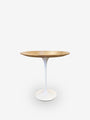 Knoll Eero Saarinen Small Round Table with Oak Top & White Base by Knoll Furniture New Tables