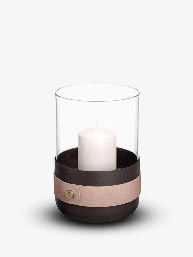 Emma Candle Holder in Glass and Steel by Eldvarm