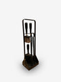 Eldvarm Emma Fireplace Set with Brass Details in Black by Eldvarm Home Accessories New Misc. 29" H x 9" L x 7.25" W / Black / Metal 03760258720392