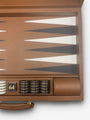 Geoffrey Parker Espresso Leather Challenge Backgammon Board with Espresso Field  by Geoffrey Parker Home Accessories New Games