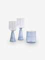 Klaar Prims Evviva White Wine Glass Steel Blue Set of Four by Klaar Prims Tabletop New Glassware