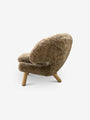House of Finn Juhl Finn Juhl Pelican Chair in Sahara Sheepskin by House of Finn Juhl Furniture New Seating 33.5" W x 30" D x 26.7" H x 18" SH / Sahara / Sheepskin