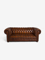 Vintage Sofa French 1970's Chesterfield Sofa with Original Leather Furniture Vintage Seating Default