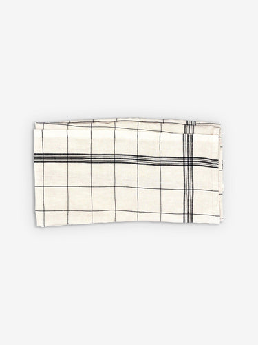 Charvet French Bistro Torchon by Charvet Tabletop New Napkins and Tableclothes Mocha Checkered / 25.5
