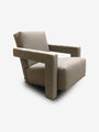 Cassina Gerrit Thomas Rietveld Utrecht Armchair in Linen by Cassina Furniture New Seating 25.2” W x 33.4” D x 27.6” H / GRIGIO / Linen