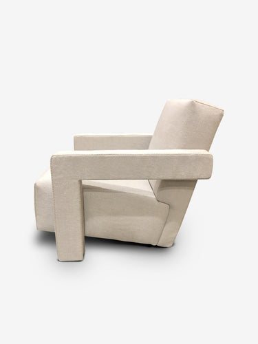 Cassina Gerrit Thomas Rietveld Utrecht Armchair in Linen by Cassina Furniture New Seating