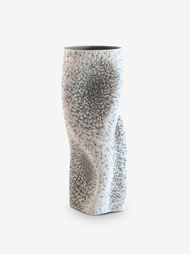 Gilles Caffier Graduation High Twisted Vase in Grey by Gilles Caffier Home Accessories New Vessels Default