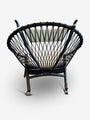 PP Mobler Hans Wegner Circle Chair with Black Frame and Black & Brass Details by PP Mobler Furniture New Seating