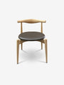 Carl Hansen Hans Wegner Elbow Chair in Oiled White Oak with Loke Leather for Carl Hansen Furniture New Seating