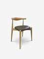 Carl Hansen Hans Wegner Elbow Chair in Oiled White Oak with Loke Leather for Carl Hansen Furniture New Seating 21.3” W x 17.3” D x 28” / Loke 7110 / Wood