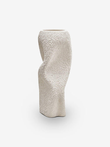 Gilles Caffier High Twisted Vase with Delicate Texture by Gilles Caffier Home Accessories New Misc.