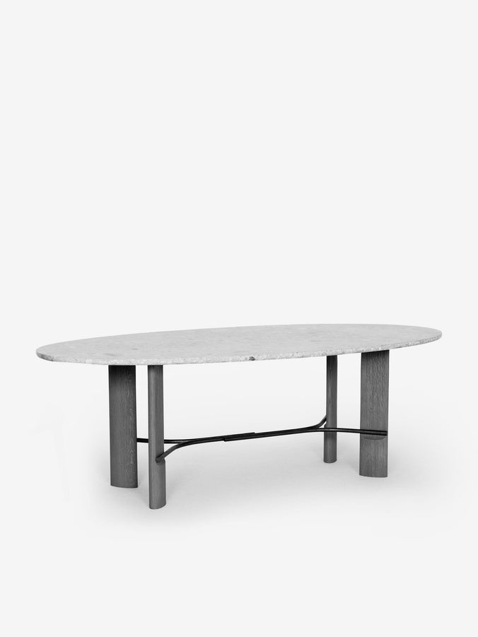 HUB Dining Table with Ceppo Di Gre Marble Top by Collection Particuliere
