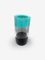 Arcade Murano Ichnos A Black Turquoise Glass Vase by Arcade Glass Tabletop New Glassware 13” H x 8” Diameter / Black Turquoise / Glass