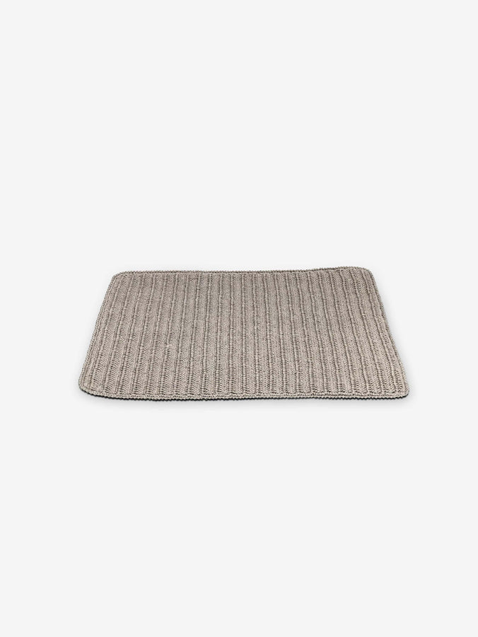 Italian Natural Linen Hand Knit Placemat in Natural by Fiorira Un Giardino