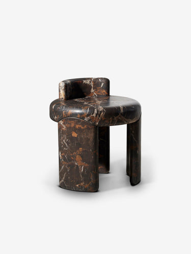 Kafa Stool in Marble by Luca Erba for Collection Particuliere - MONC XIII
