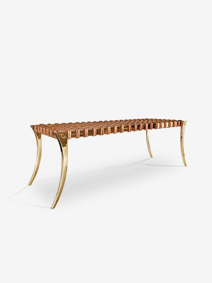 Klismos Brass Bench