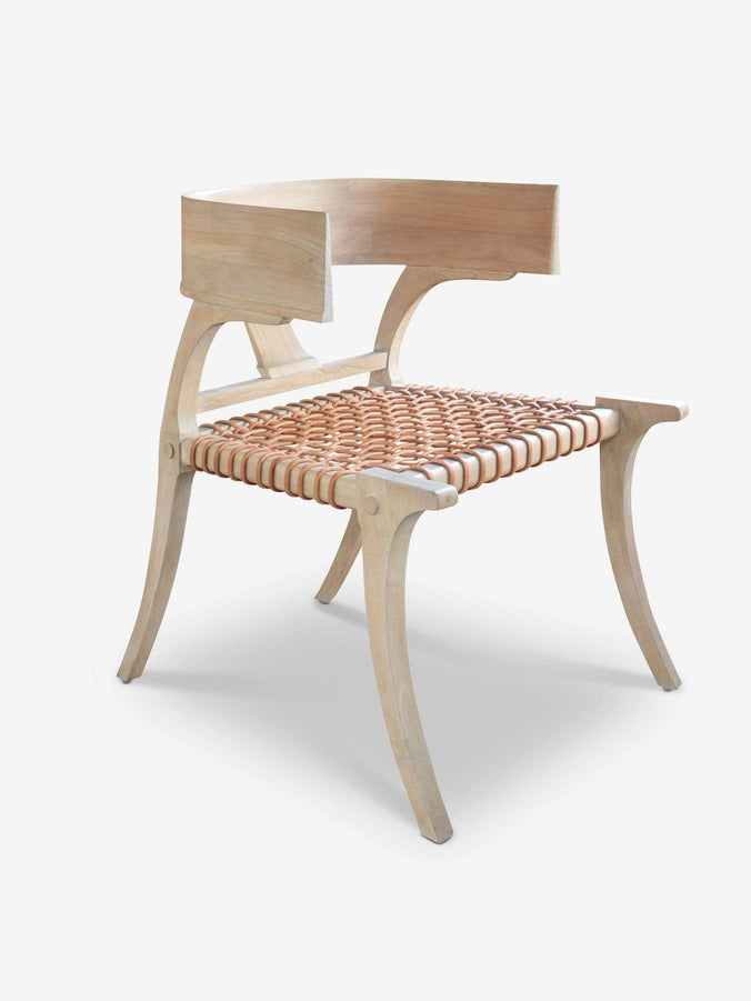 Klismos Low Back Chair in Teak