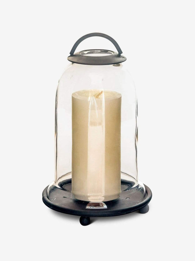 Large Candle Jar with Metal Base by MONC XIII