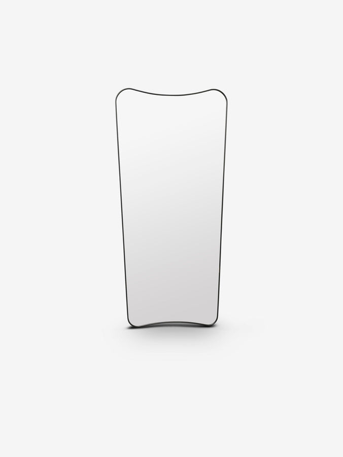 Large FA 33 Gio Ponti Rectangular Mirror in Black Brass by Gubi
