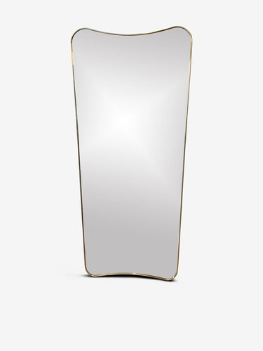 Gubi Large F.A. 33 Rectangular Wall Mirror by Gio Ponti for Gubi in Polished Brass Lighting New 57