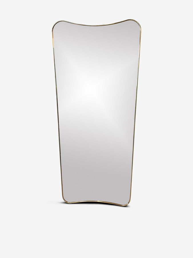 Large FA 33 Rectangular Wall Mirror by Gio Ponti for Gubi in Polished Brass