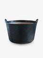 Sol y Luna Large Leather Basket by Sol y Luna Home Accessories New Leather Goods 21" D x 12" H / Black / Leather