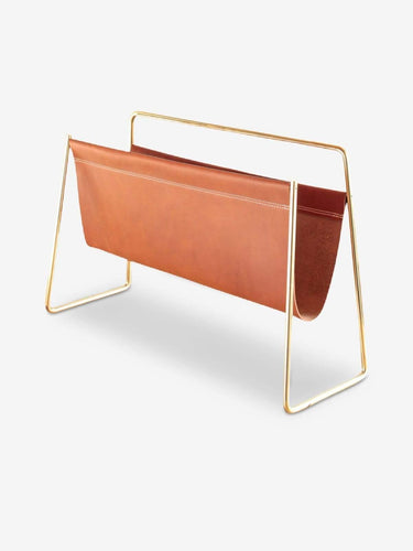 Carl Aubock Magazine Rack by Carl Aubock - Large Home Accessories New Leather Goods 21.5