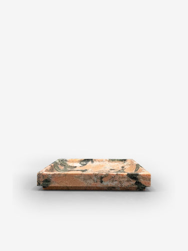 Michael Verheyden Large Square Marble Tray by Michael Verheyden Home Accessories New Vessels Salmon Royale / 9.75” L x 9.75” W x 1.5” H / Marble