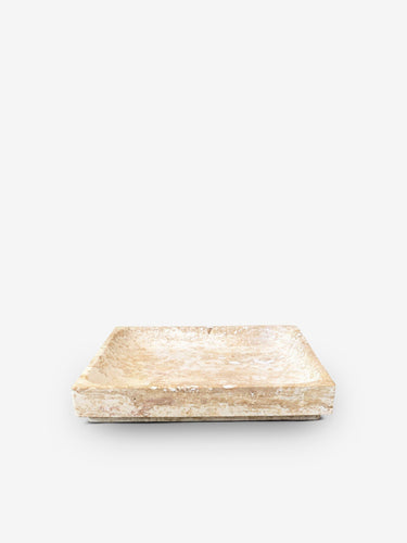 Michael Verheyden Large Square Marble Tray by Michael Verheyden Home Accessories New Vessels Travertine Terra / 9.75” L x 9.75” W x 1.5” H / Marble