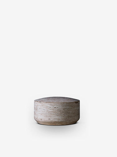 Medium Cairn Container in Roman Travertine by Christophe Delcourt for Collection Particuliere - MONC XIII