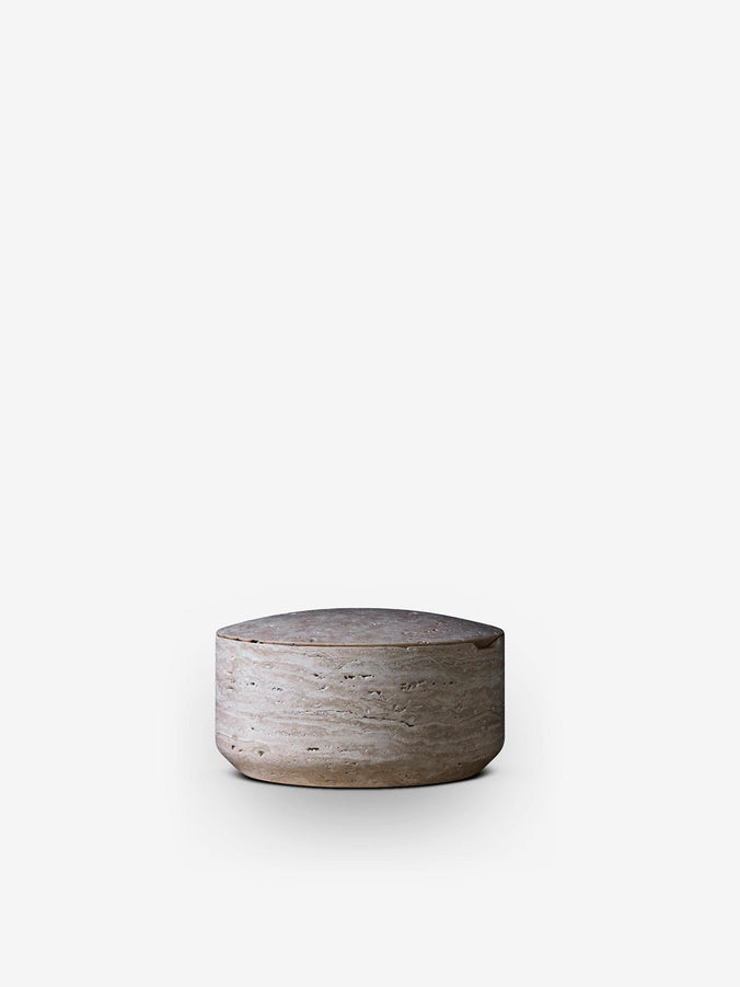 Medium Cairn Container in Roman Travertine by Christophe Delcourt for Collection Particuliere