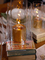 Deborah Ehrlich Medium Hurricane Lantern with 24k Gold Candle Holder by Deborah Ehrlich Tabletop New Decorative Default