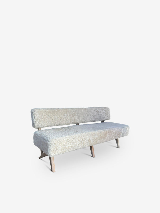 Metropole 6' Bench with Shearling by MONC XIII