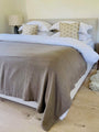 Alonpi Michela King Size Blanket by Alonpi Textiles New Pillows and Throws 112" L x 104" W / Taupe / Cashmere