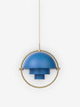 Gubi Multi-Lite Pendant by Gubi Lighting Accessories New Brass with Blue 05710902689344